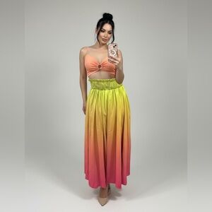 Emily McCarthy Sunset Palazzo Pant XXS NWT Wide Leg Statement Trouser